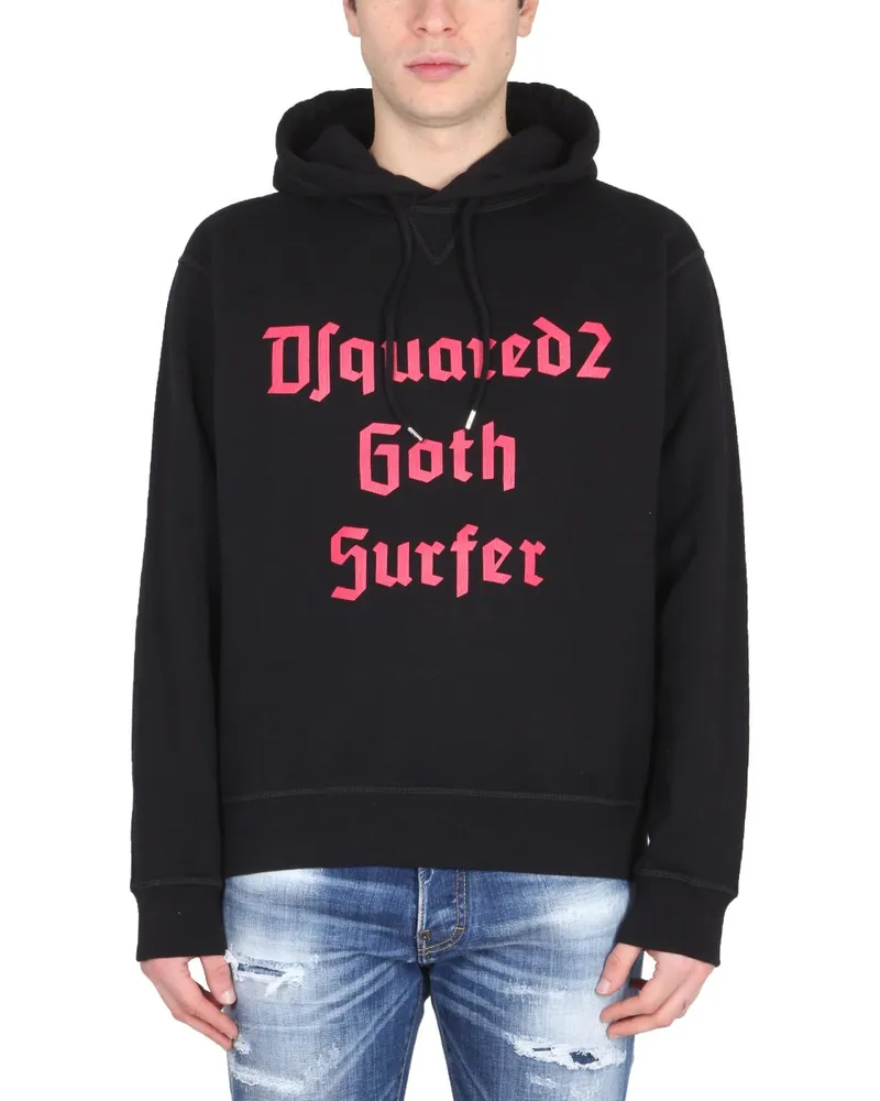 Dsquared2 Sweatshirt mit Logodruck Black
