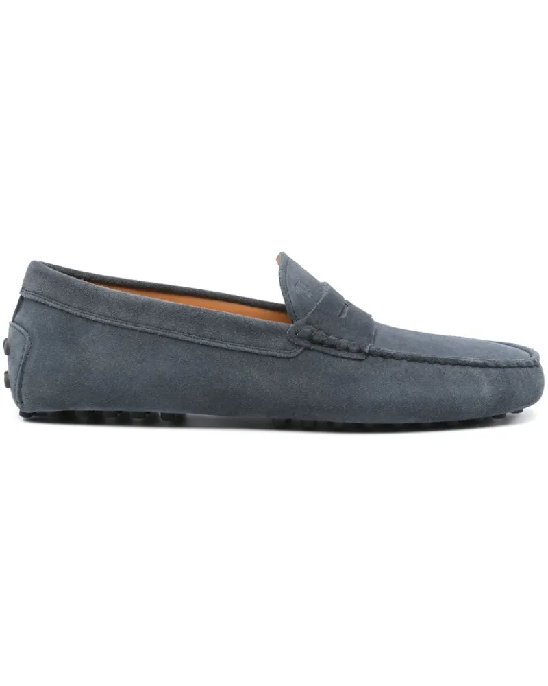 TOD'S Tod 's Gommino Wildleder -Leder -Ladung Blue