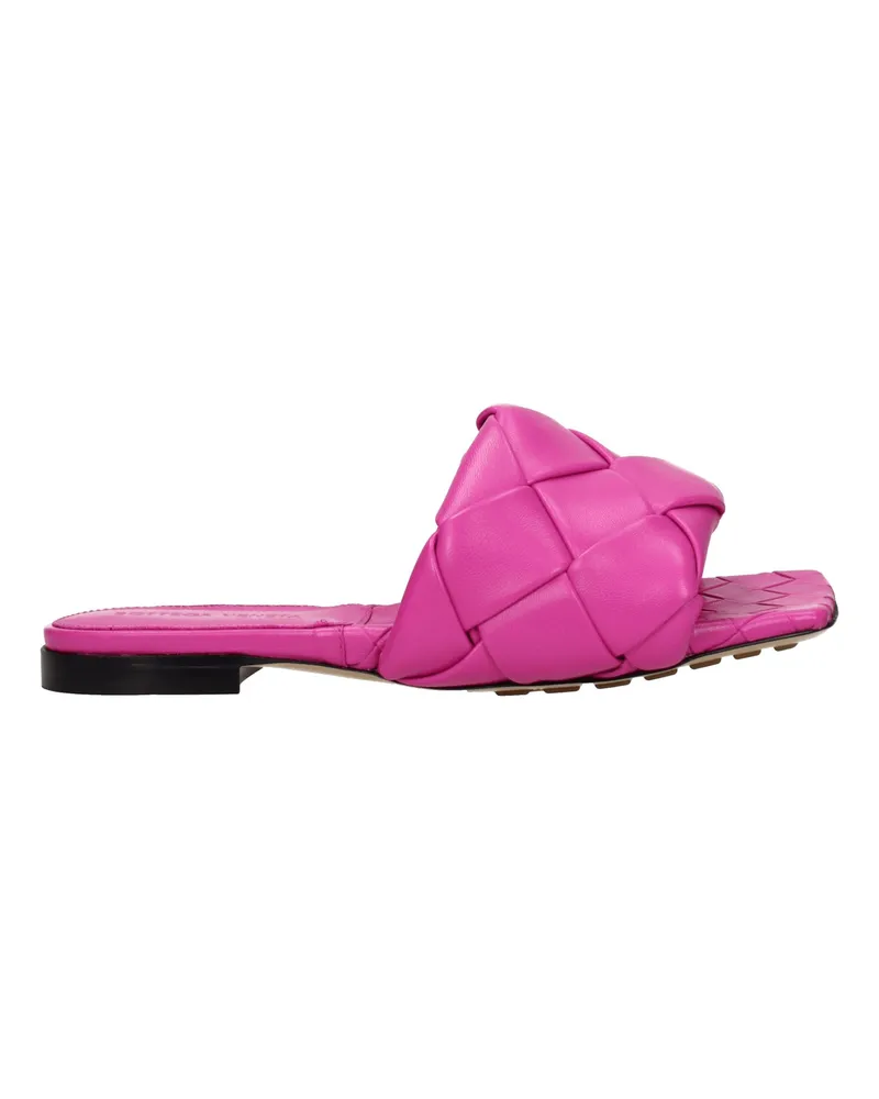 Bottega Veneta Damens Hausschuhe und Clogs aus Fuchsia/Mauve-Leder -