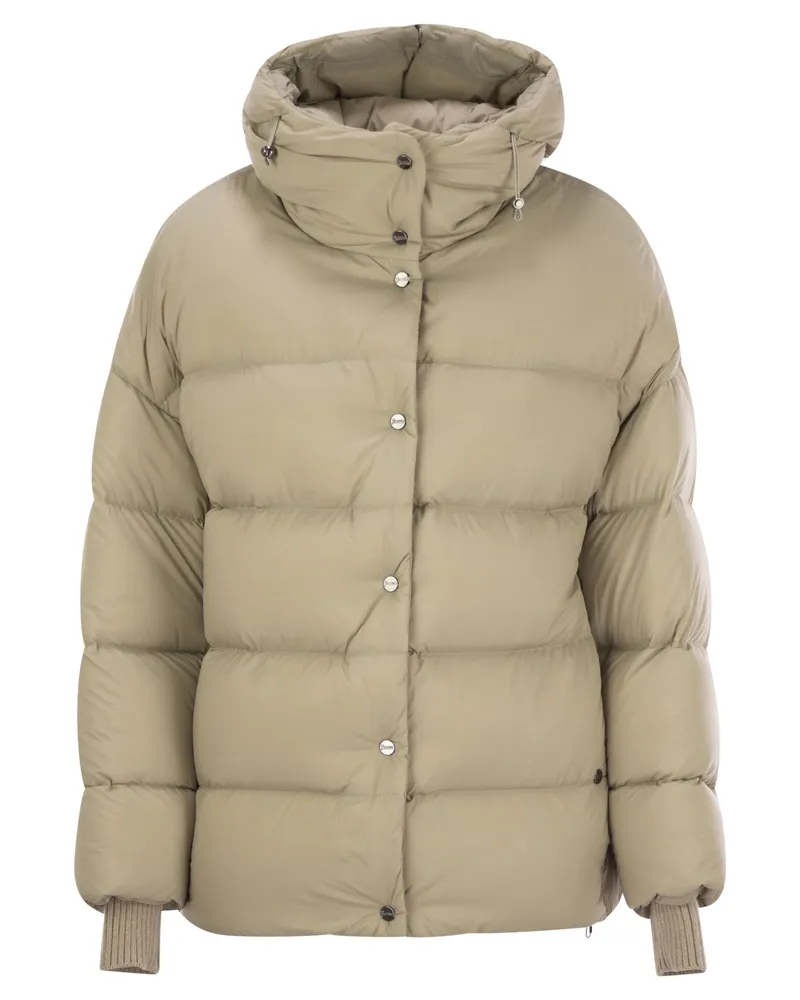 Herno Nylon -Mikrofaserbomberjacke Beige