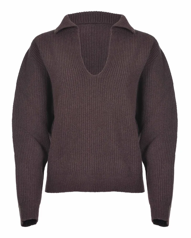 ALYSI Pullover aus Merinowolle Cioccolato
