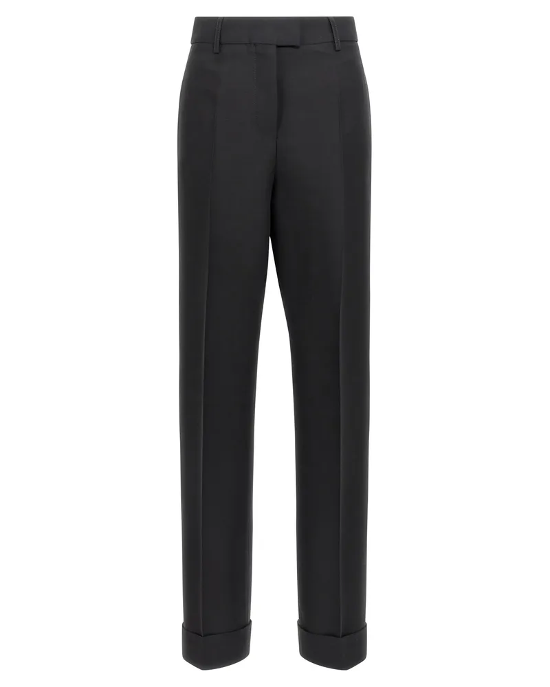 Ferragamo dauerte die Faltenhose Black