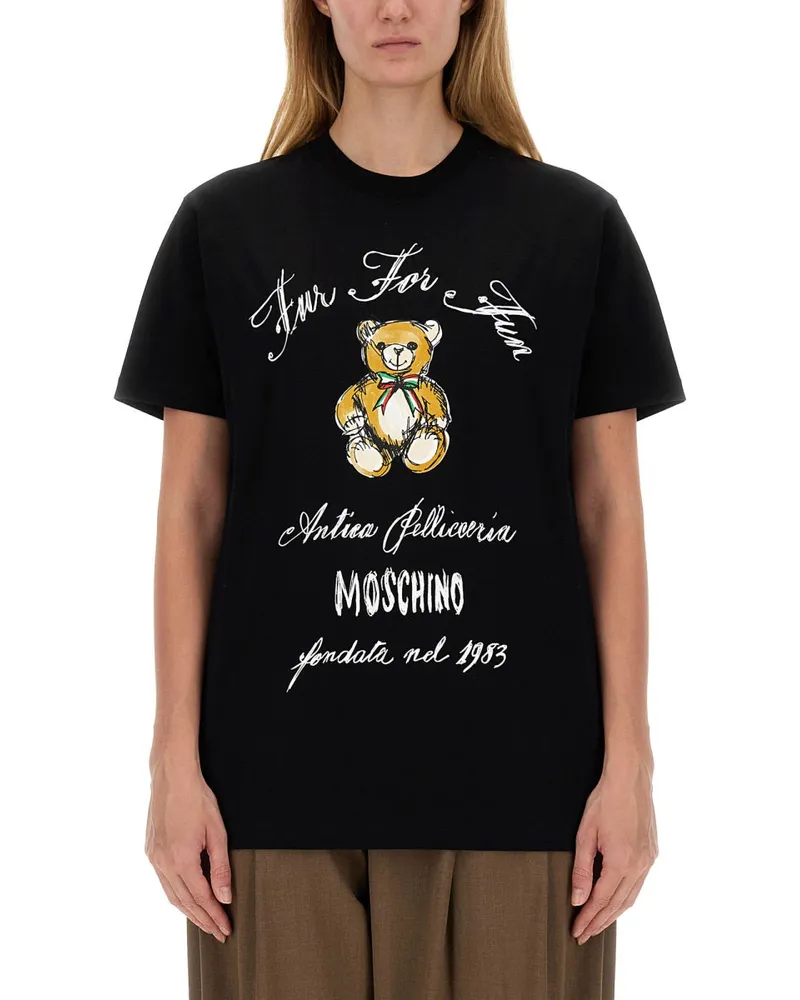 Moschino T -Shirt mit Logo Black