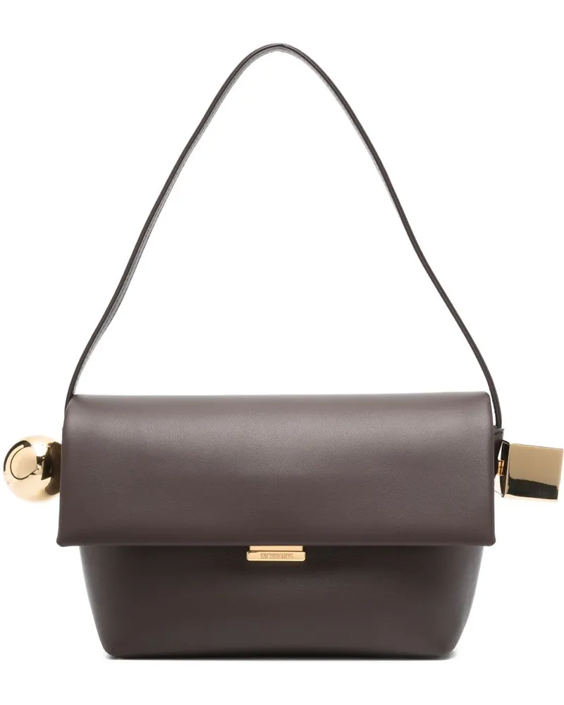 Jacquemus le Rond Carré Umhängetasche Brown