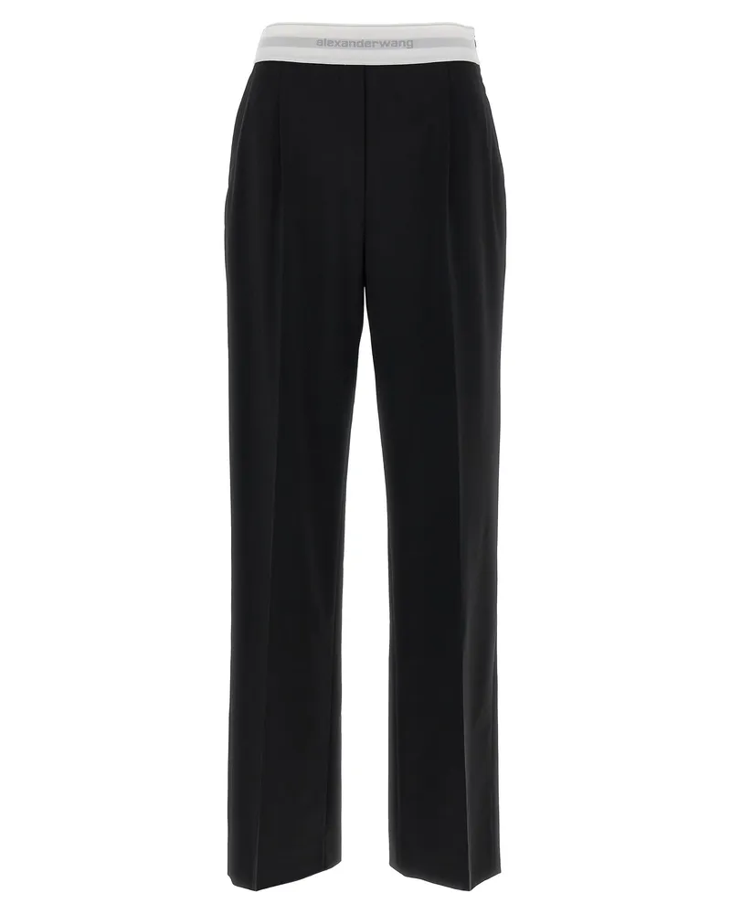 Alexander Wang Logo Elastichosen White