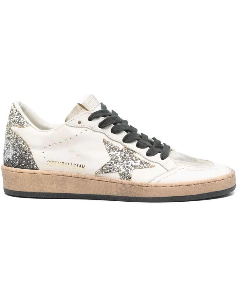 Golden Goose Golden Gänseballstar Leder -Turnschuhe Grey