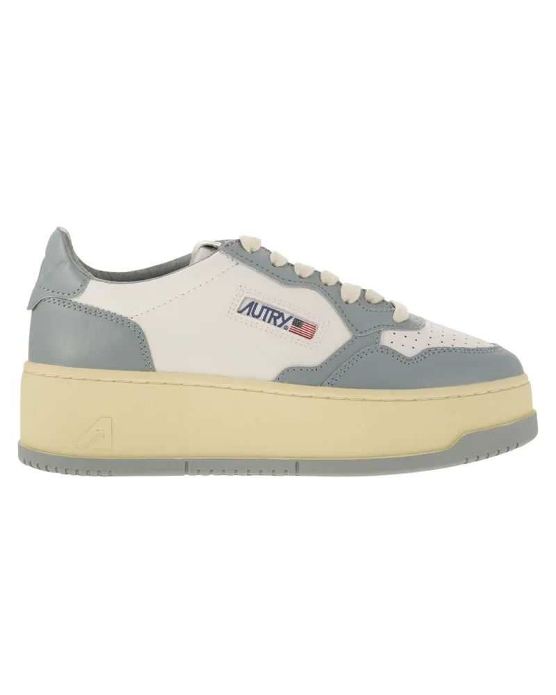 AUTRY Medalist Platform Leder Trainer White