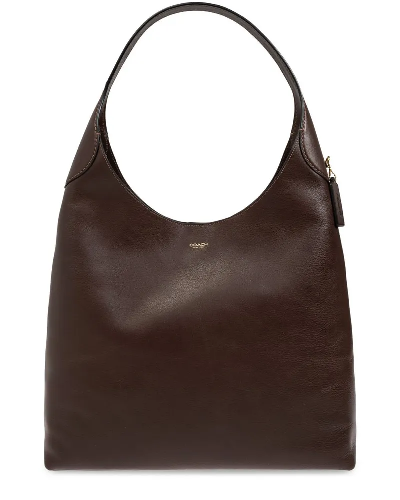 Coach Trainer Brooklyn 39 Leder -Hobo -Tasche Brown