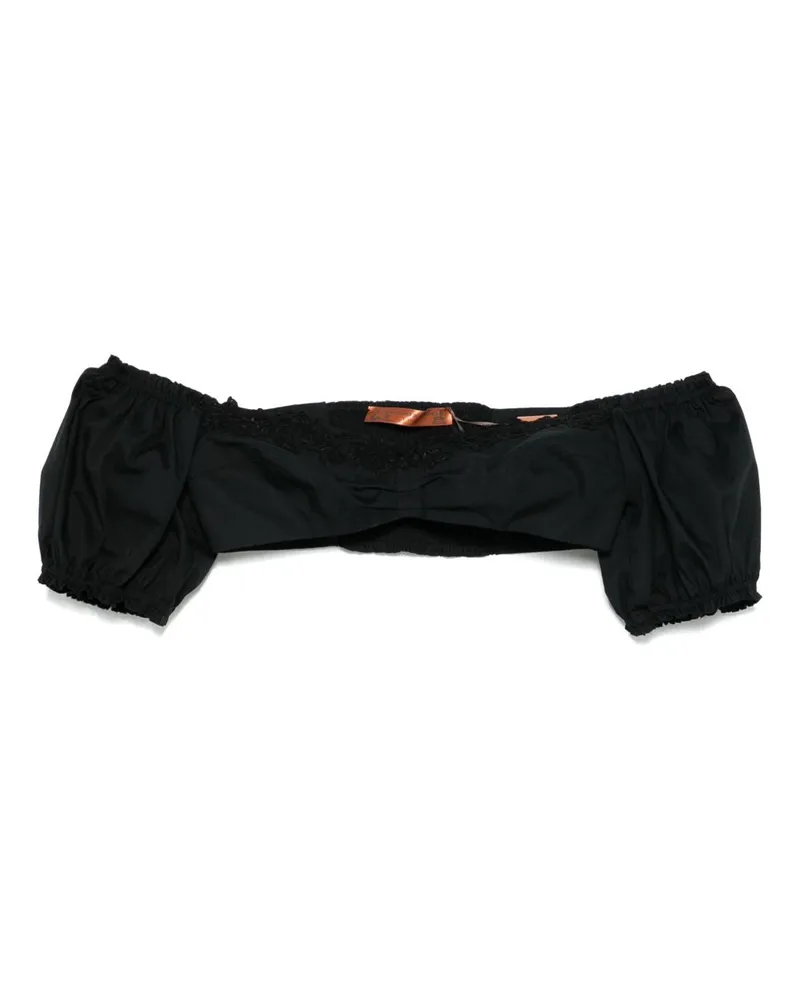Ermanno Scervino Spitzdetail Cotton Top Black