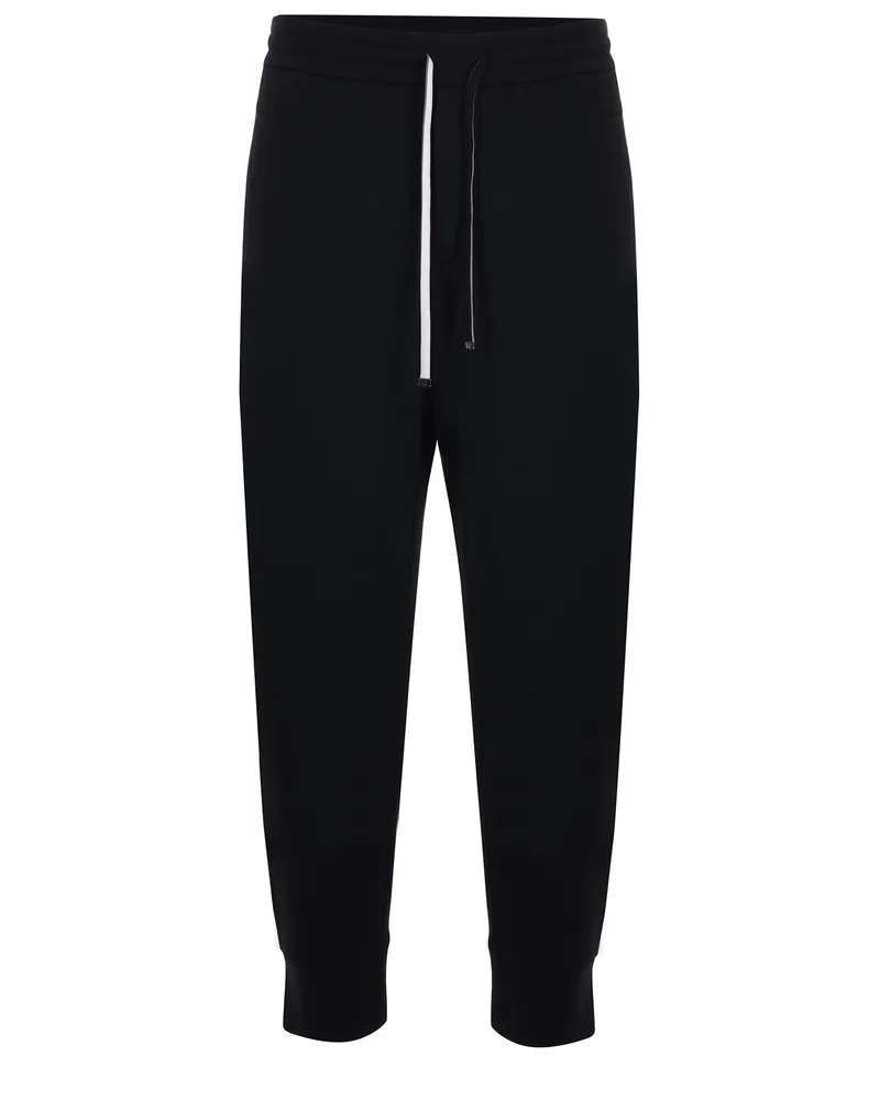 Emporio Armani Cotton Blend Jogging Hosen Blue
