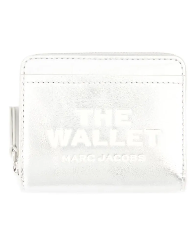 Marc Jacobs Die Mini -Kompakt -Brieftasche  Leder Silber Silber