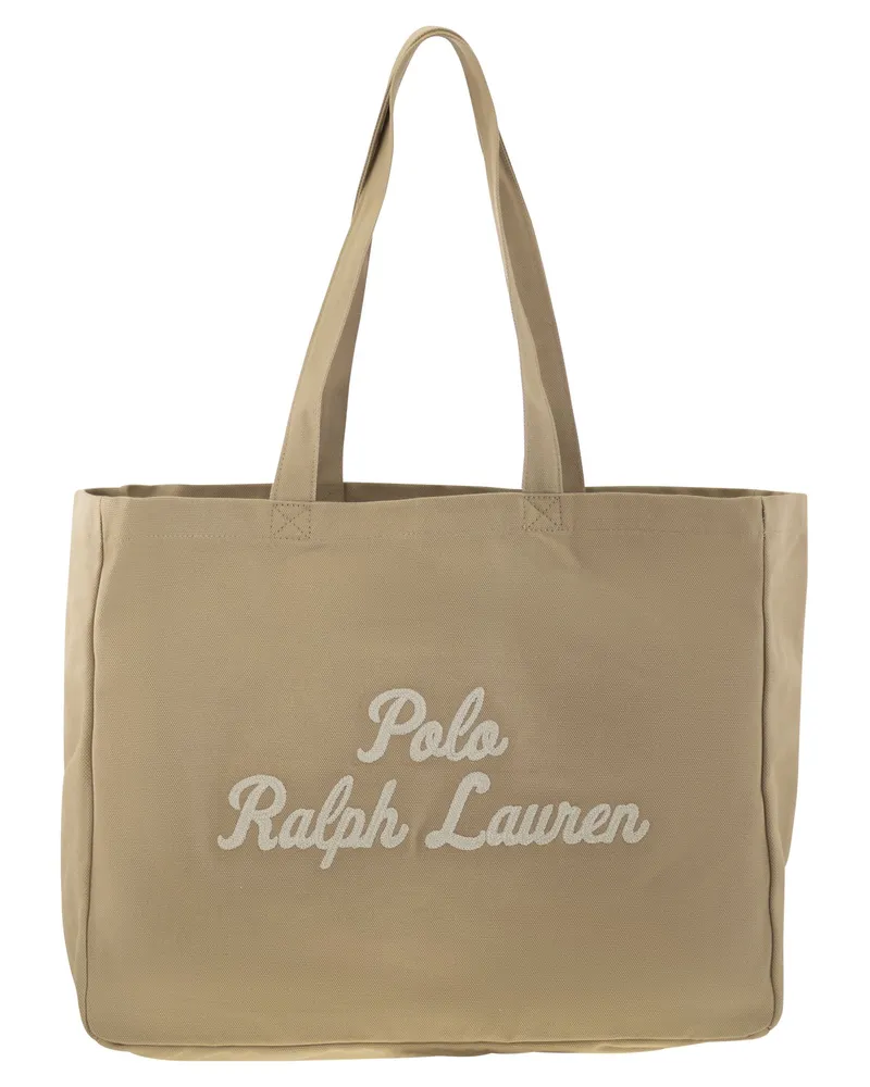 Ralph Lauren bestickte Leinwandtte Beige