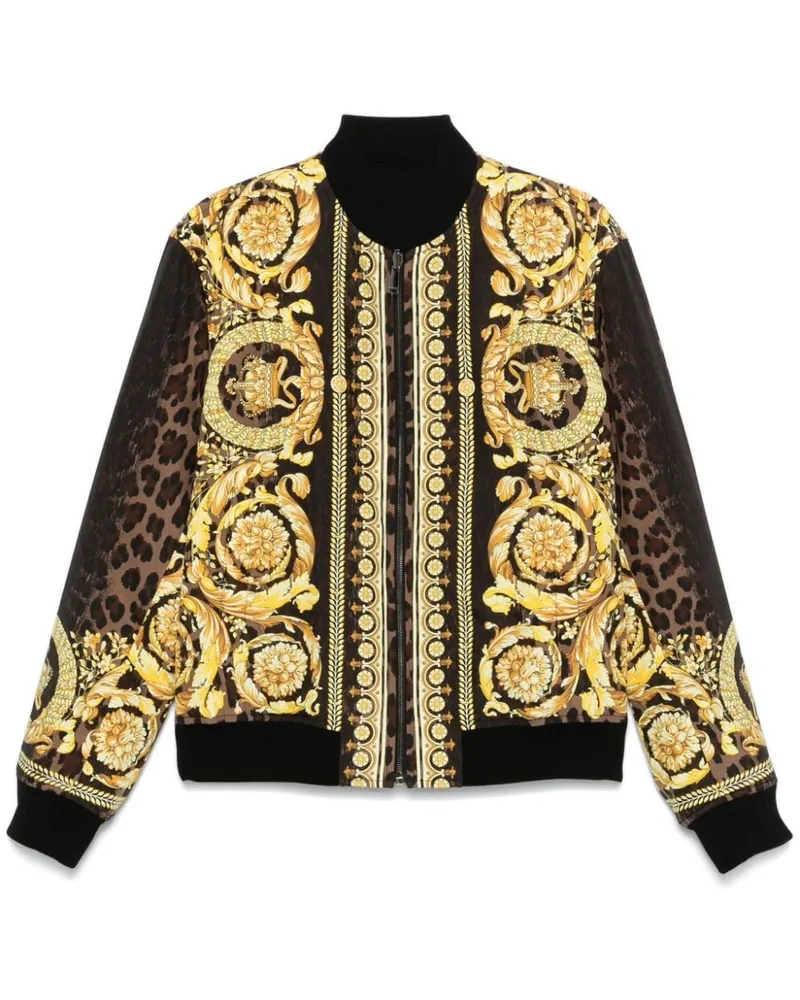 Versace Barocco Print Bomberjacke Golden