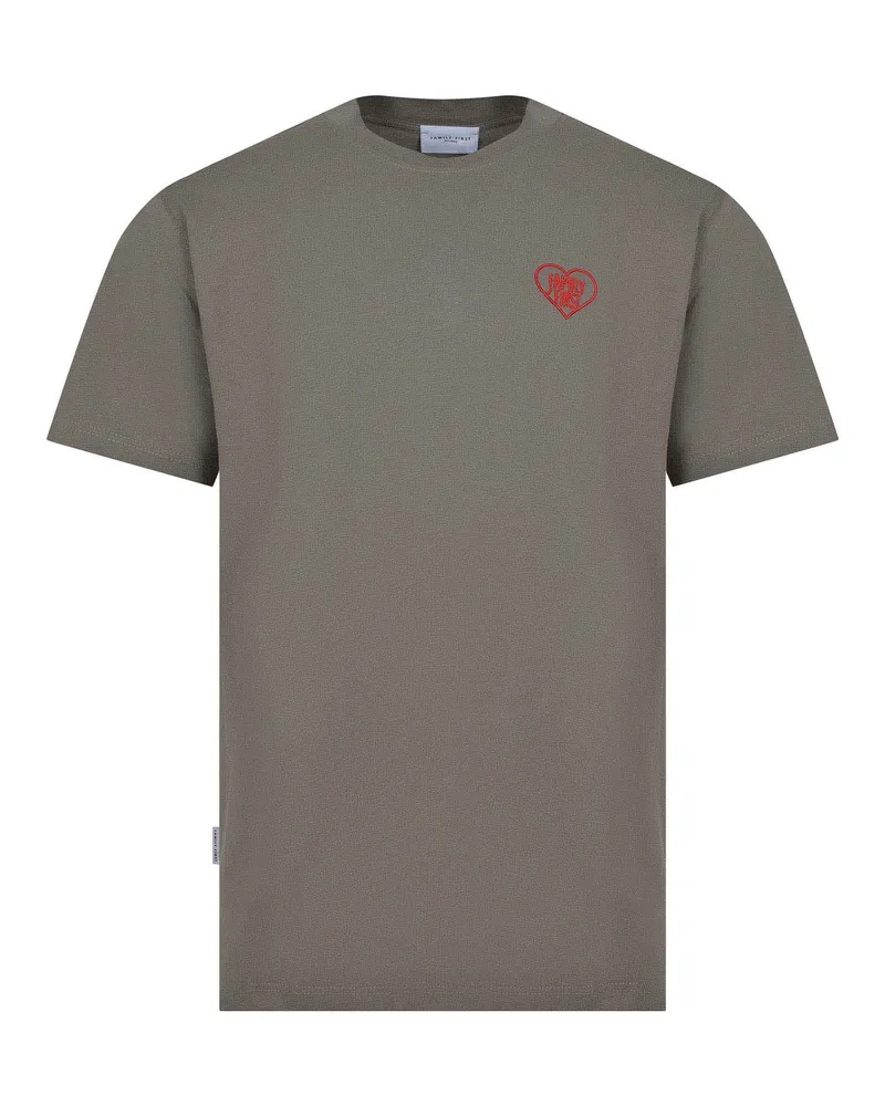 Family First Familie Erstes T -Shirt aus Baumwolle Verde