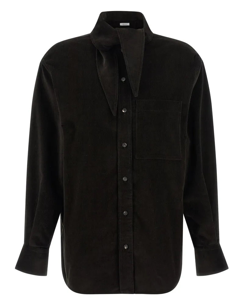 Ferragamo Velvet Overshirt Brown