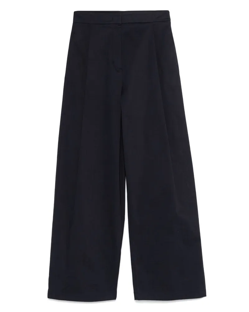 Emporio Armani Baumwollweite Hosen Blue