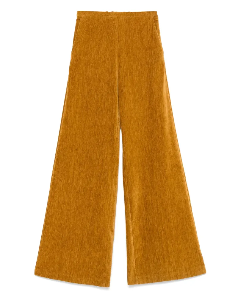 forte_forte Double Samt hohe Taillenhose 