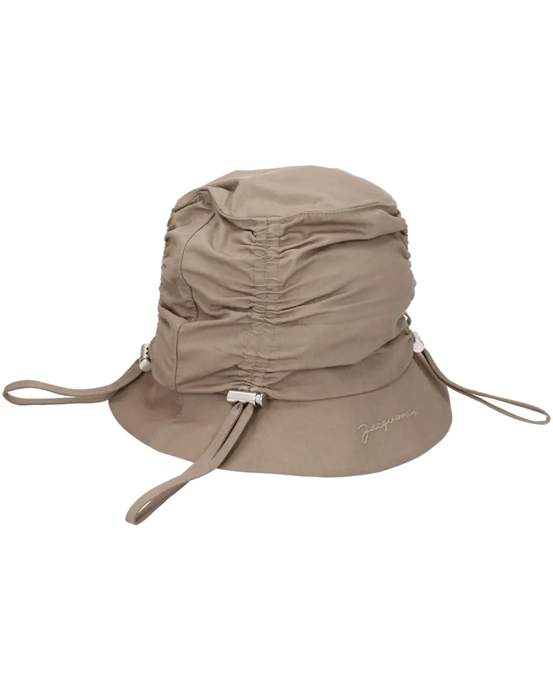 Jacquemus Herrens Hut Baumwolle Beige/Dunkelbeige -