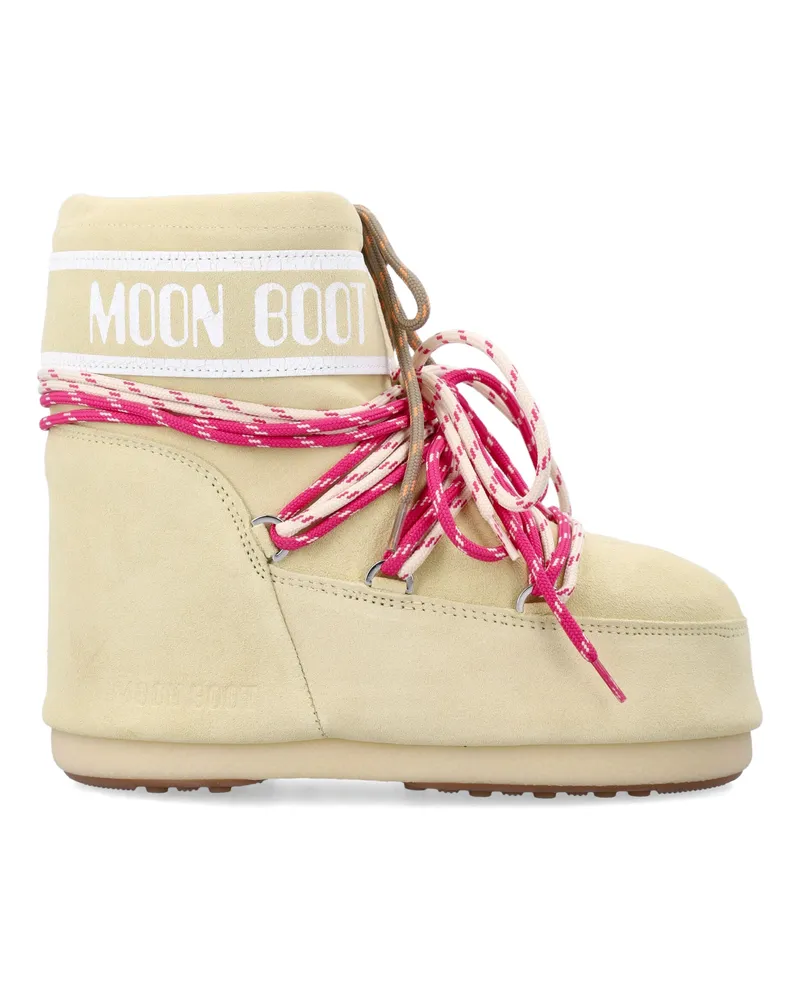 Moon Boot Flache Schuhe Gelb Yellow