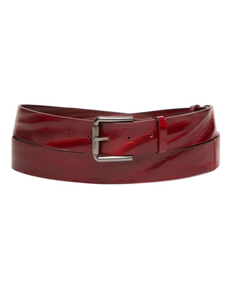 Max Mara Lange Ledergürtelschnalle40 Xlong Rosa