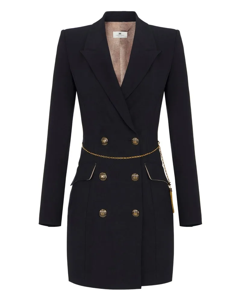 Elisabetta Franchi Double Breasted Kleid Black