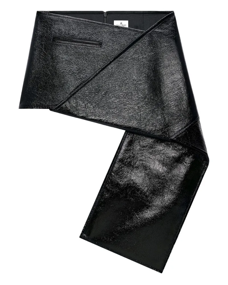 Courrèges Courreves Vinyl Minirock Black