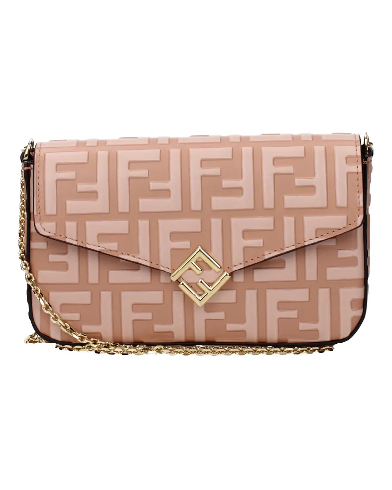 Fendi Pochette Damens Leder Rosa/Quarz -