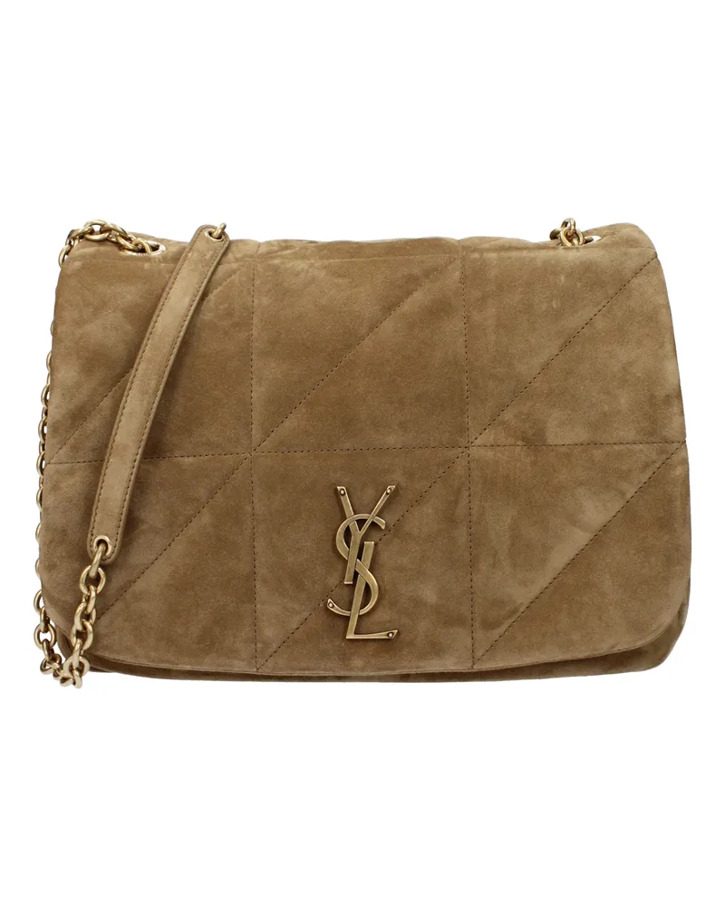 Saint Laurent Damens Braune Umhängetaschen aus Wildleder -