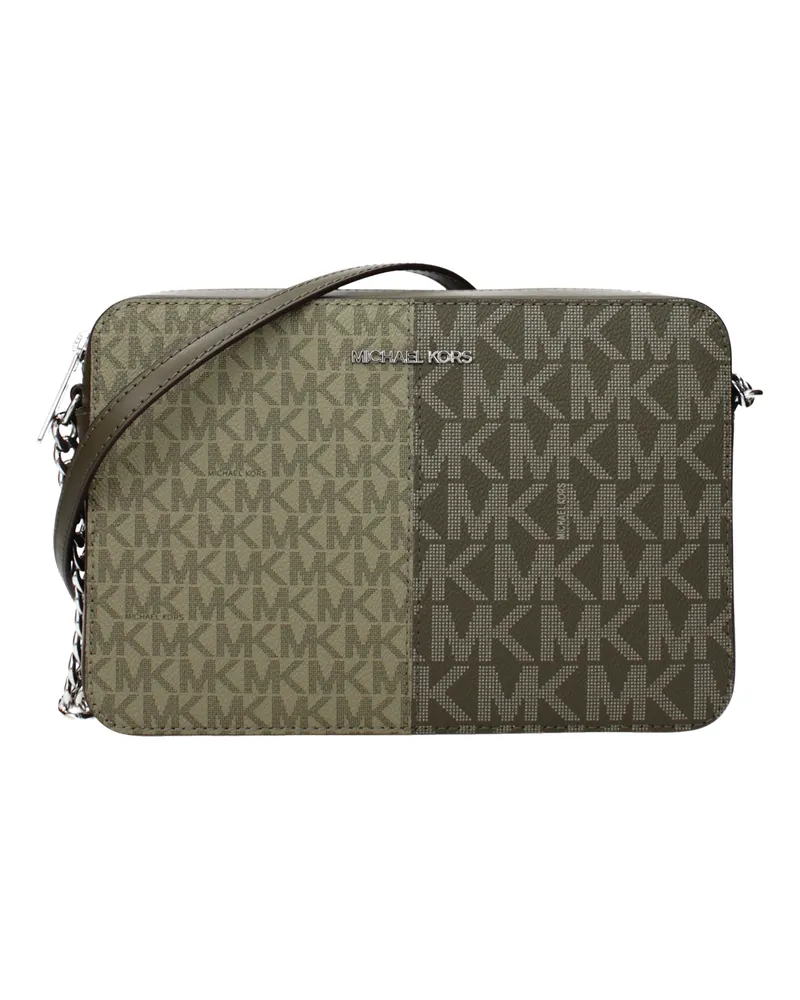 Michael Kors Jet Set Artikel Damens Umhängetasche aus grünem/olivgrünem Stoff -
