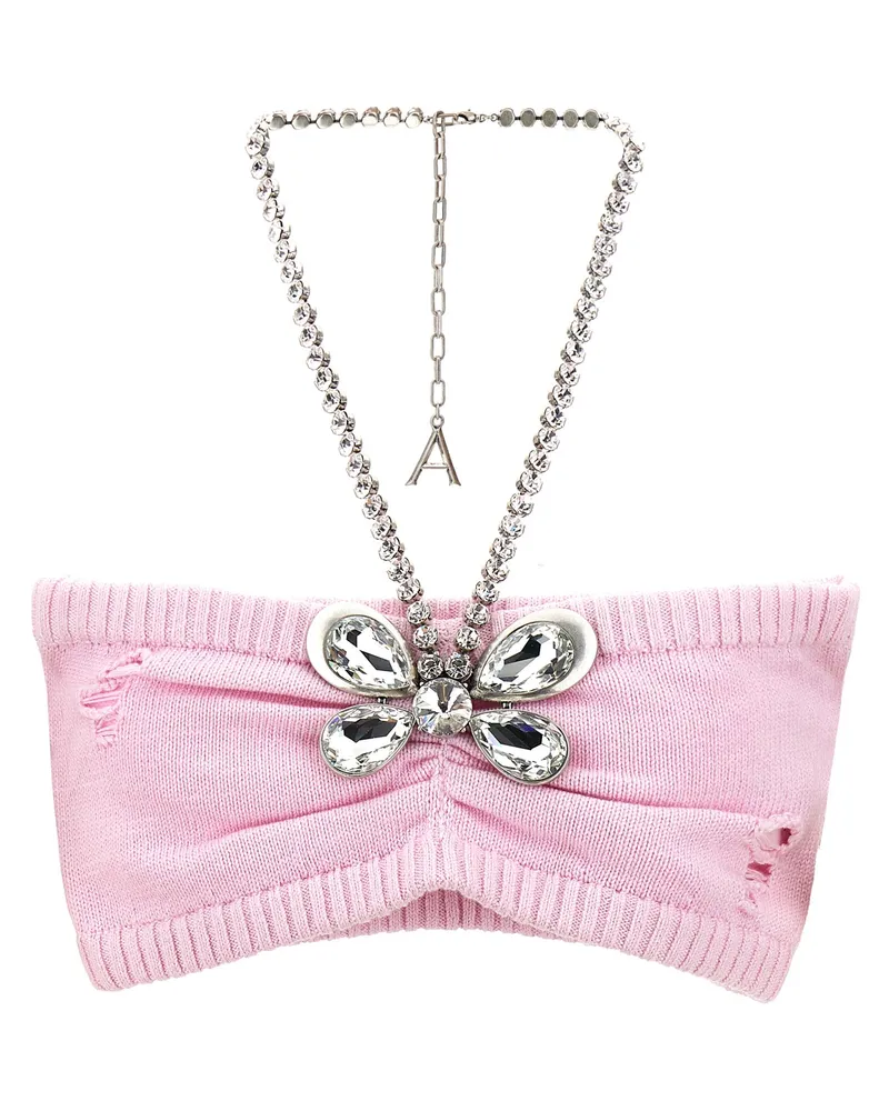Area Bereich 'Crystal Butterfly Strick Bandeau' Top Pink