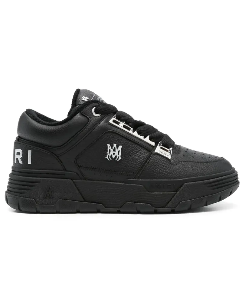 Amiri Leder -Turnschuhe mit Logo 001