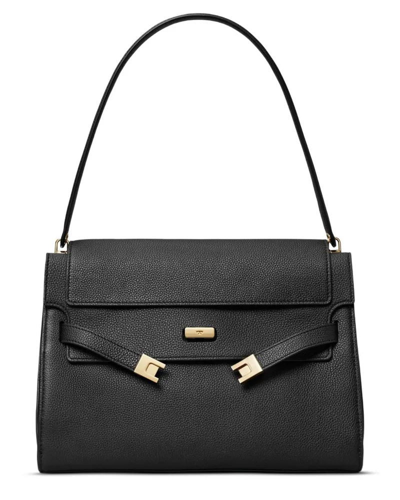 Tory Burch Lee Radziwill große Lederhandtasche Black