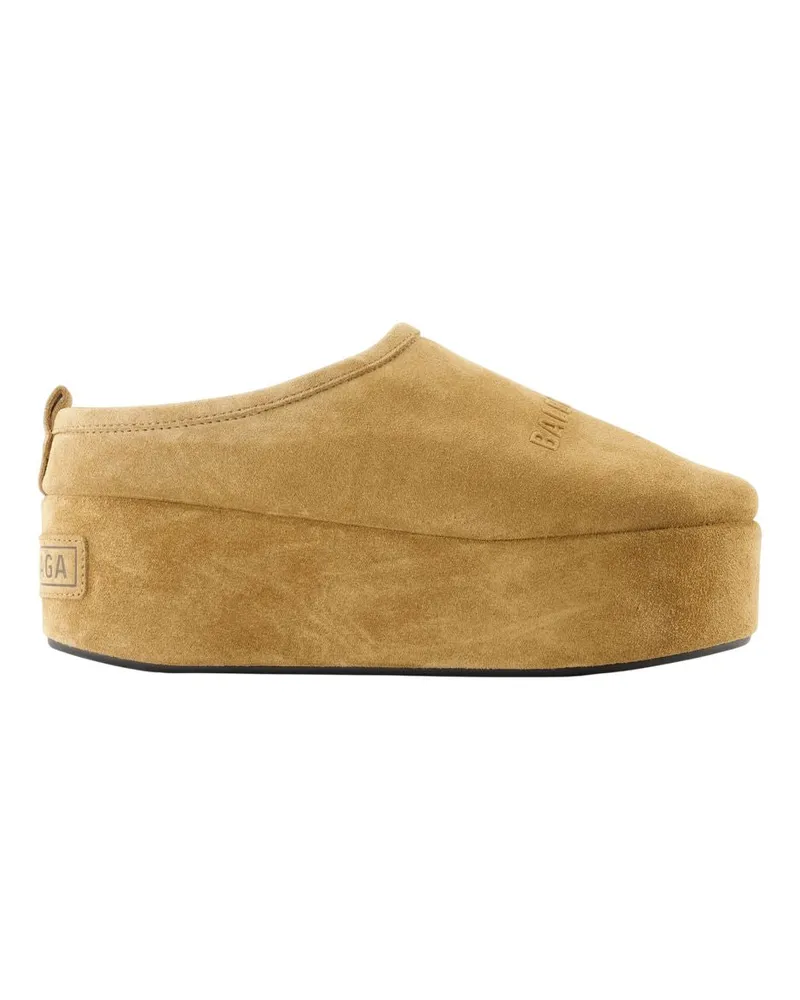 Balenciaga Alaska Mules  Lederbraun Brown