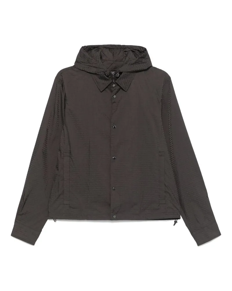 Emporio Armani Nylon Kapuzenjacke Marrone