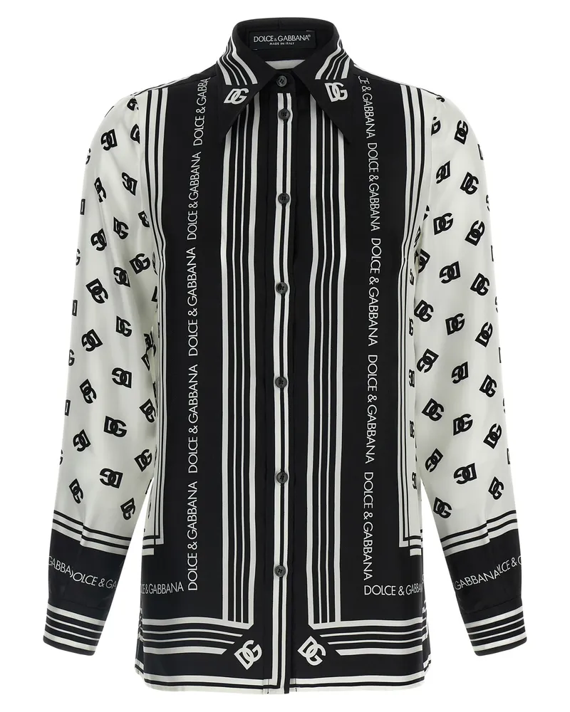 Dolce & Gabbana DG Druckhemd White