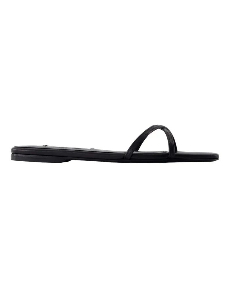 Totême Crossover -Sandalen totem Leder schwarz Black