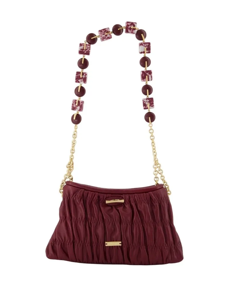 Cult Gaia Kiraz Mini Clutch  Leder Burgund Burgundy
