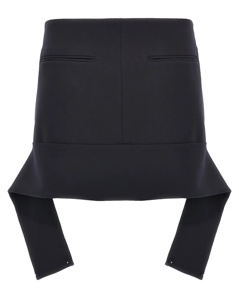 Courrèges Courreves 'umgekehrter Gürtel Mini' Rock Blue