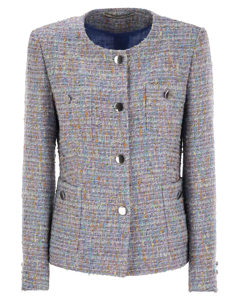 Tagliatore Crew Neckjacke mit Vordertaschen Light