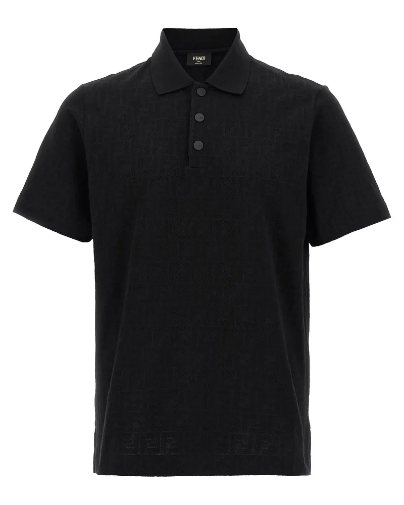 Fendi ff Jacquard Polohemd Black