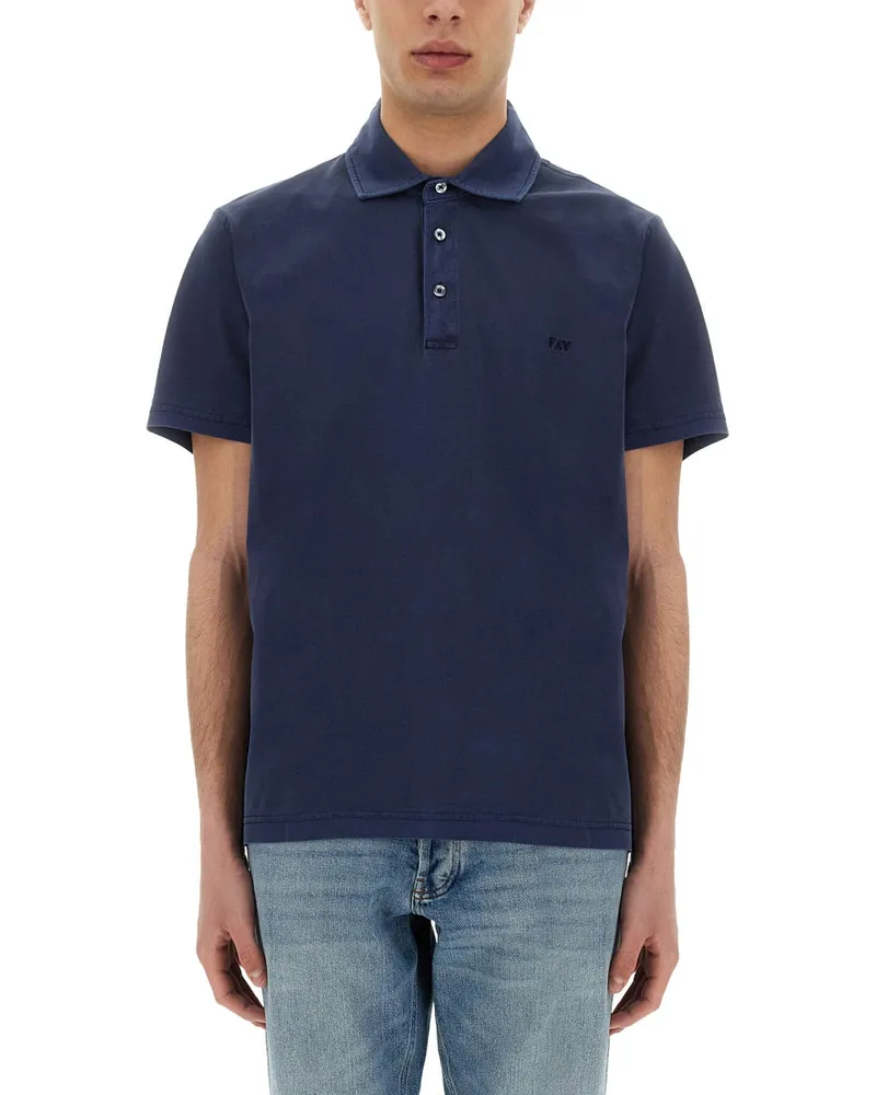 Fay Jersey Polo Blue