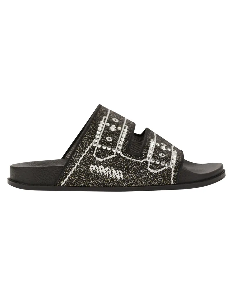 Marni kostbare Sandale Schwarz