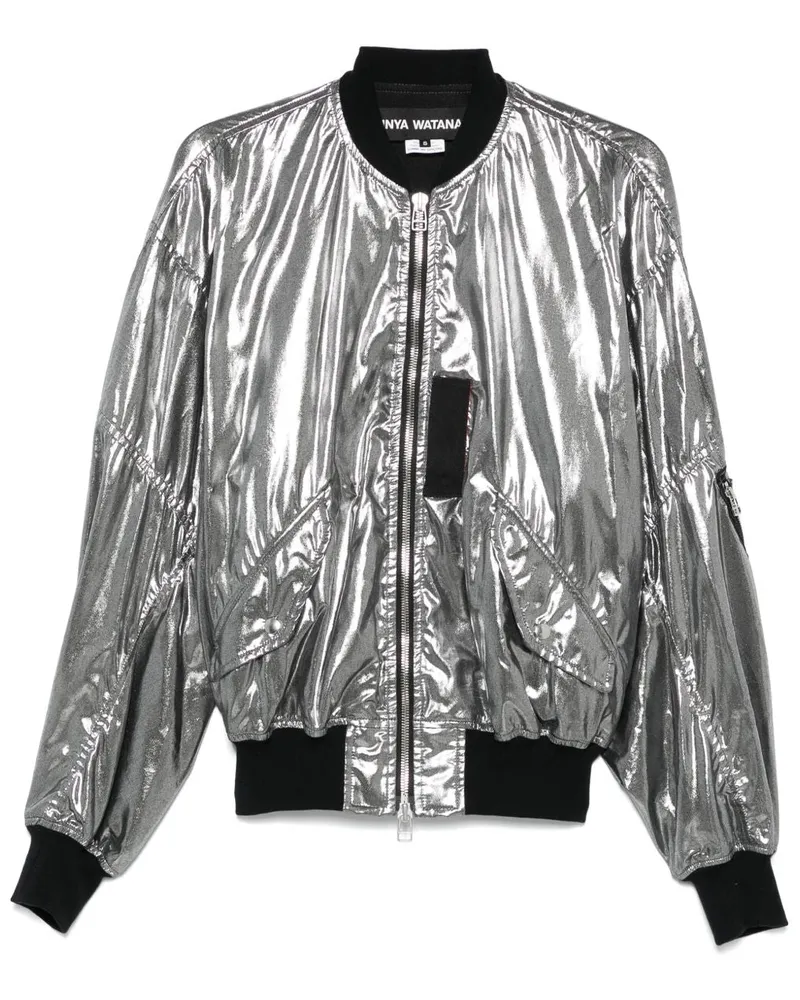 Junya Watanabe Metallic Effect Bomberjacke Silver