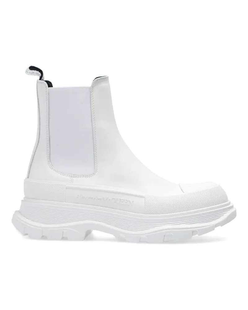 Alexander McQueen Leder Chunky Sohle Sneakers Weiß