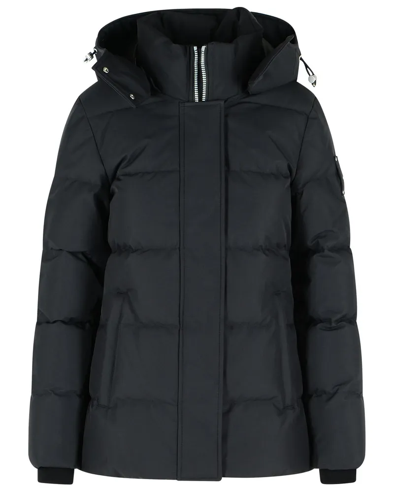 Moose Knuckles Cloud 3 Q' Daunenjacke aus schwarzem Nylon Black