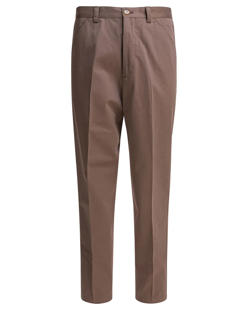 Brunello Cucinelli Schmal zulaufende Hose Beige