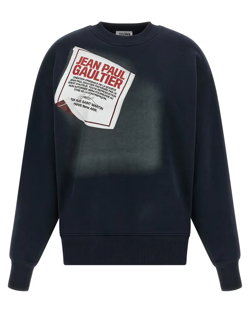 Jean Paul Gaultier The Blue Gaultier Label' Sweatshirt 'Sweatshirt Blue