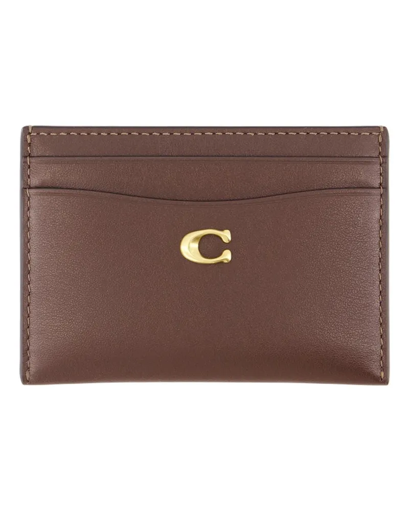 Coach Essential Kartenhalter  Leder Brown Braun
