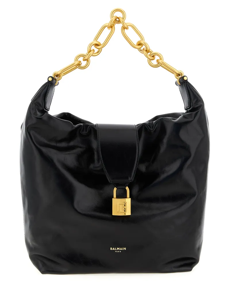 Balmain Sync Hobo' Umhängetasche Black