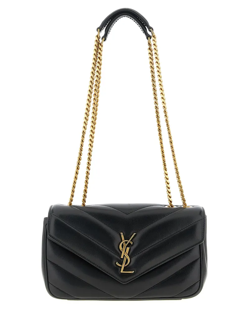 Saint Laurent Kleine Umhängetasche „Loulou“ von Black